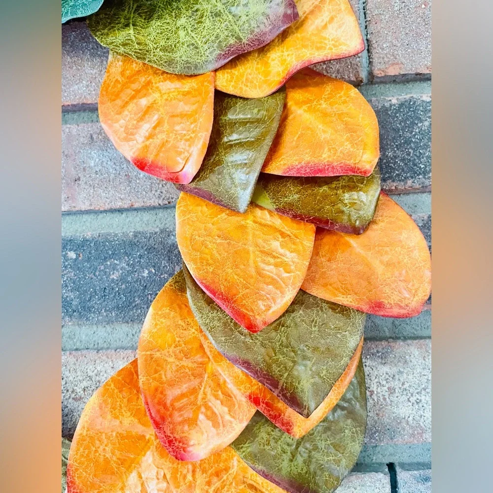 Fall Magnolia Leaves Wreath, 22”